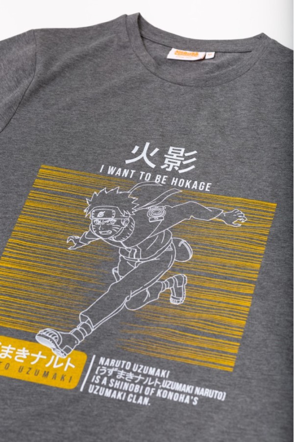 Giyimod ORİJİNAL NARUTO UZUMAKİ HOKAGE TSHIRT-1280181-ANTRASİT