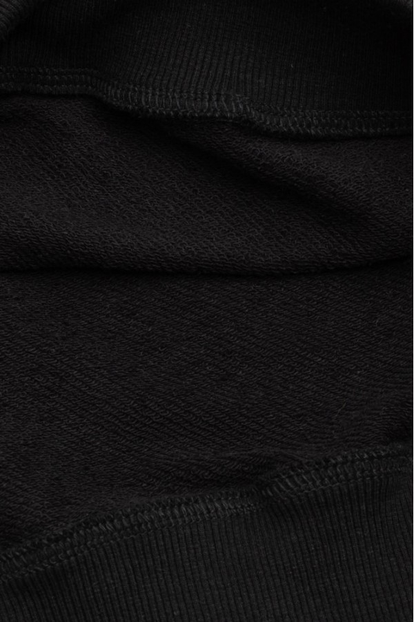 Giyimod Kadın SİYAH Kapüşonlu 3 iplik Şardonsuz Polarsız Reglan Kol Sweatshirt S-104