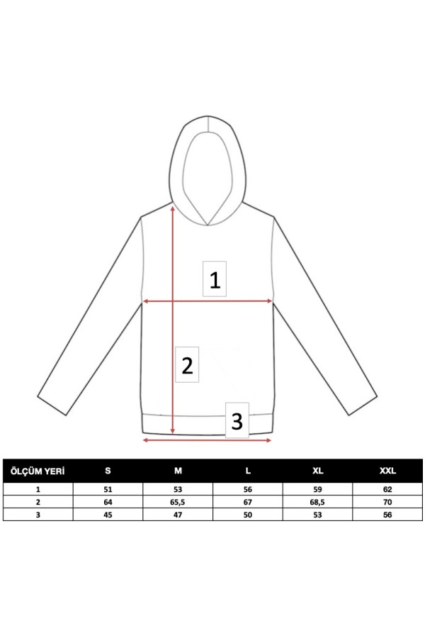 Giyimod Kadın SİYAH Kapüşonlu 3 iplik Şardonsuz Polarsız Reglan Kol Sweatshirt S-104