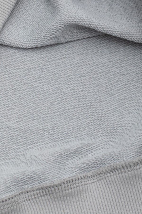Giyimod Kadın GRİ Kapüşonlu 3 iplik Şardonsuz Polarsız Reglan Kol Sweatshirt S-104