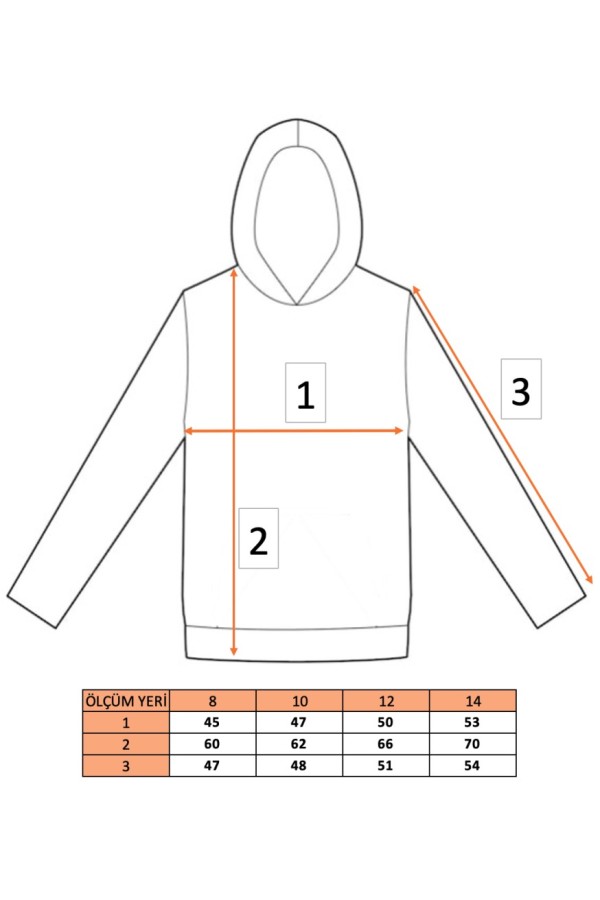 Giyimod Erkek Çocuk Kırmızı Kapüşonlu 3 iplik Şardonlu Polarlı Rahat Kesim Sweatshirt S402KRM